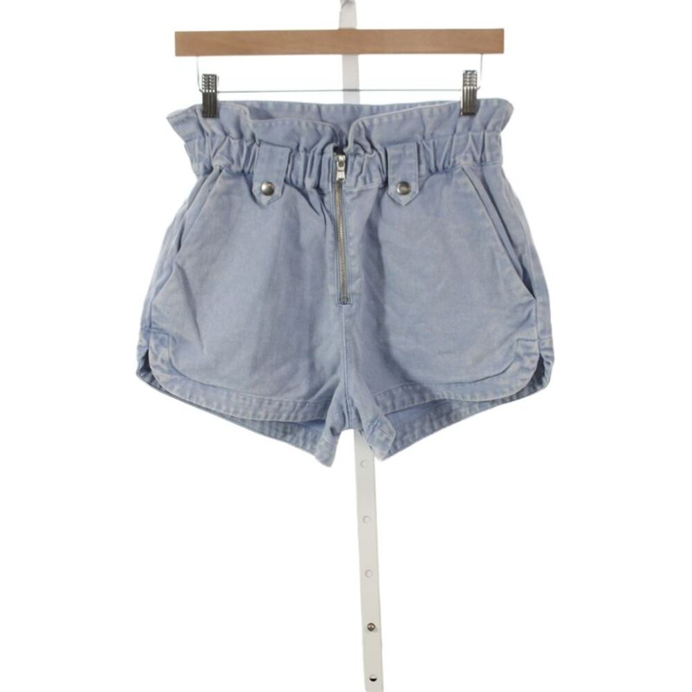 Sea New York Women Paperbag Shorts Blue Cotton Size 2